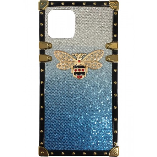 iP14ProMax  Glitter Butterfly Case Blue